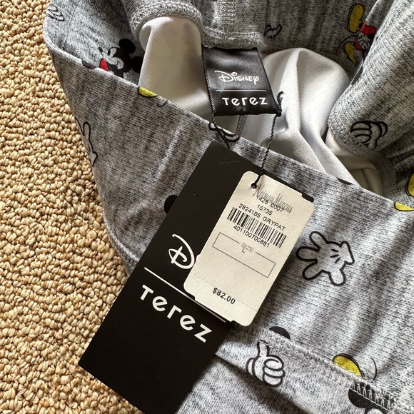 Terez Disney Mickey Mouse Grey Legging Large NWT - Picture 3 of 4